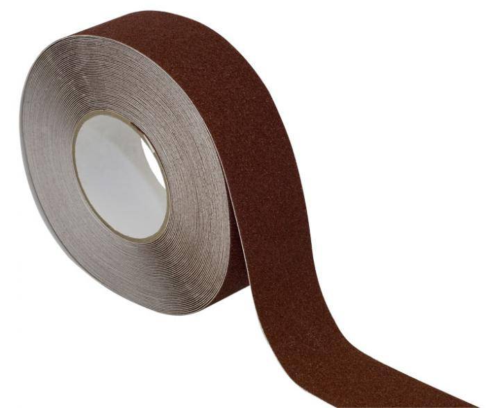 Antirutschband - selbstklebend - Breite 50 mm - Rollenlänge à 18,3m - braun