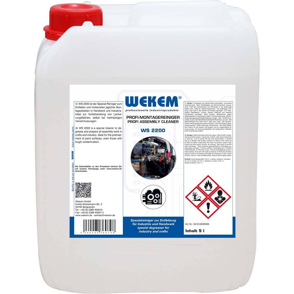 Industrie- und Montagereiniger "WS 2200-5" - farblos - FCKW frei - 5 l