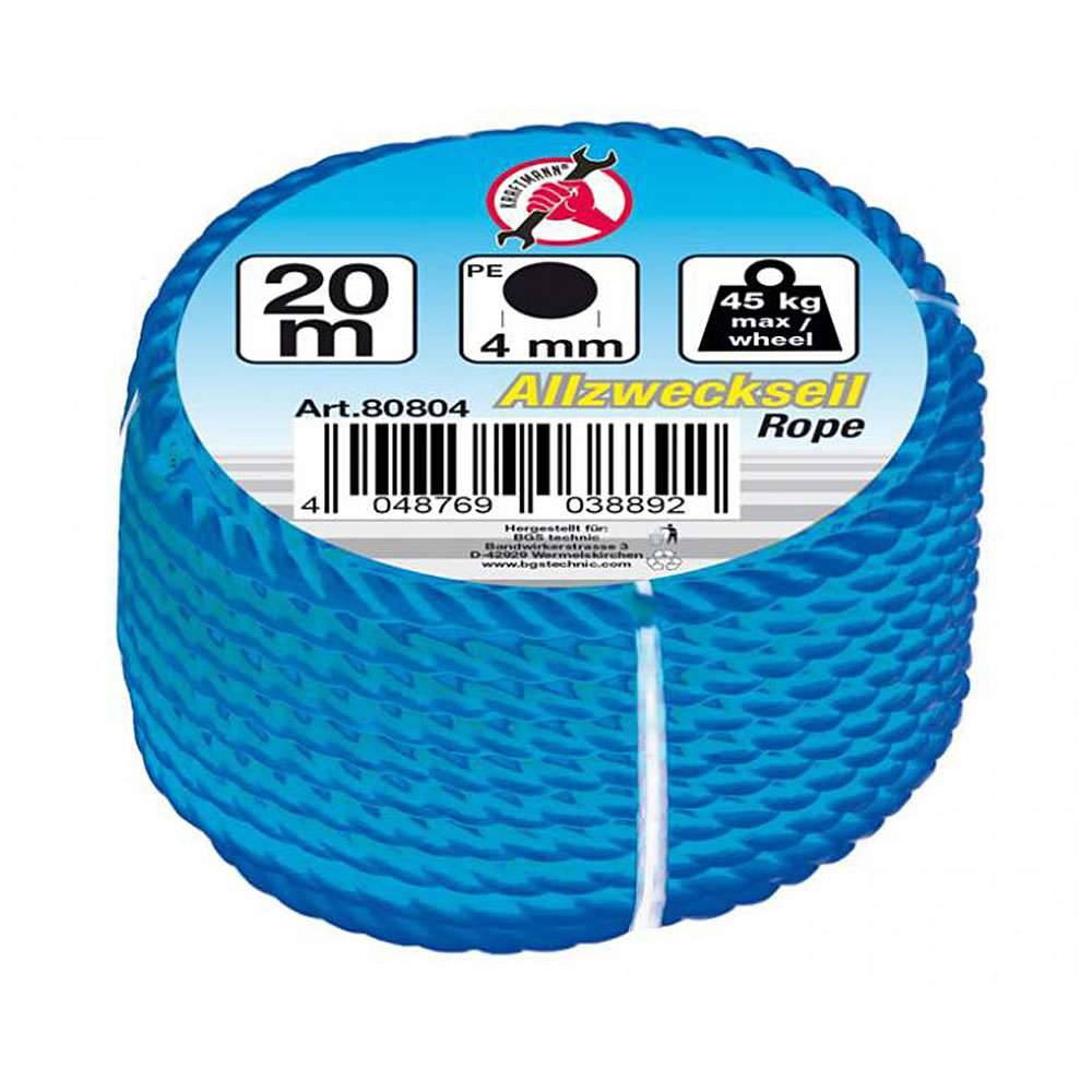 Allzweckseil - (Länge x Ø) 20 m x 4 mm - max. Tragkraft 45 kg