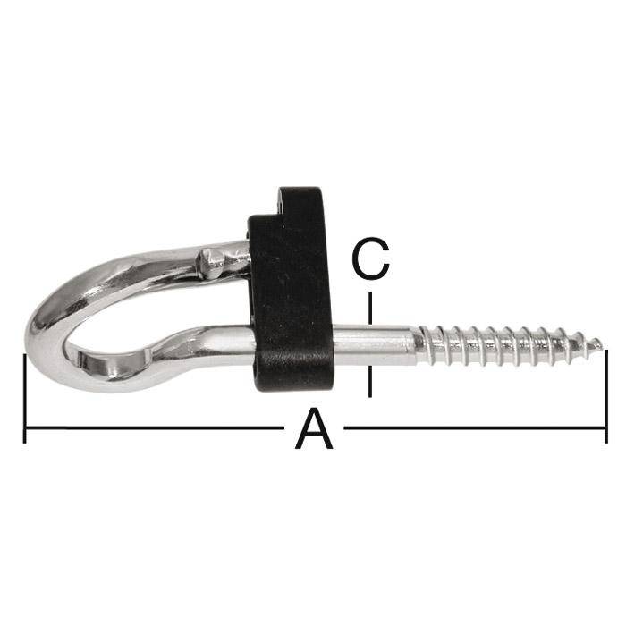Schaukelhaken - verzinkt - mit Holzschraubengewinde - TÜV-geprüft - VE 10 Stück - Preis per VE