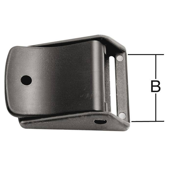 Klemmverschluss - Kunststoff - schwarz - für Gurte bis 25 mm - VE 5 Stück - Preis per VE