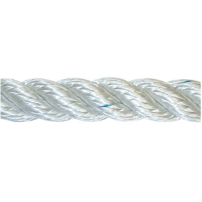 Seil - 100 m - Ø 8 mm - Belastbarkeit 160 kg - weiß - gedreht - Polyamid - auf Spule
