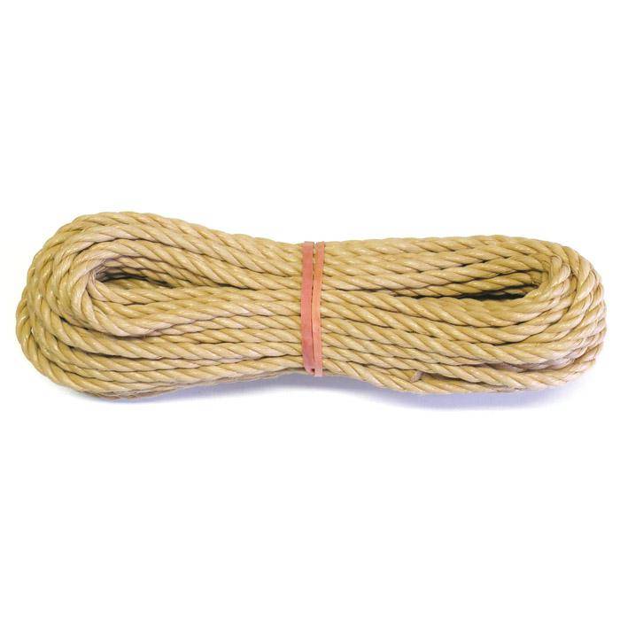 Seil - gedreht - Polyprpylen - beige - Durchmesser 6 mm - Länge 75 m (10 x 7,5 m) - VE 10 Stück - Preis per VE