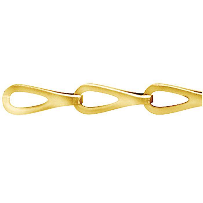 Patentkette - DIN 5279 - Messing poliert - Nenndicke 0,4 mm - auf Spule - Preis per Rolle