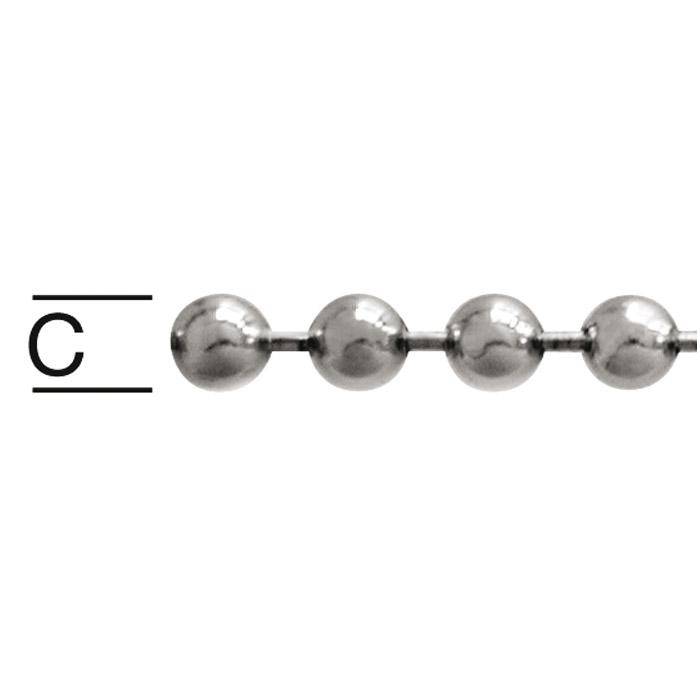Chemisches Kettenschaubild mit der Bezeichnung C, das ein Kohlenstoffatom zeigt, das mit einer Reihe von metallisch aussehenden Kugeln verbunden ist, die verknüpfte Atome oder Moleküle darstellen.