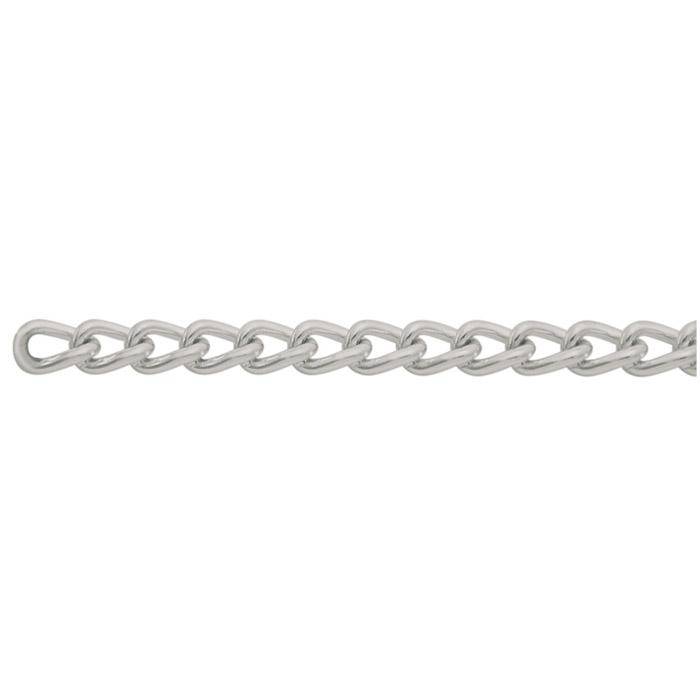 Panzerkette - vernickelt - Nenndicke (C) 2 mm - Belastbarkeit 6 kg - auf Spule - 15 m - Preis per Rolle