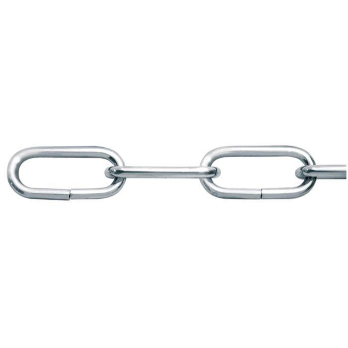 Zierkette - Edelstahl (V2A) - Rundstahl - gerade Kettenglieder - Nenndicke 2 mm - 10 m - Preis per Rolle