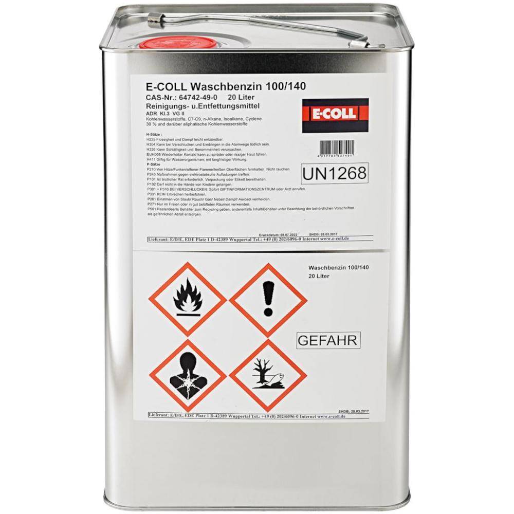 EU Waschbenzin - "E-COLL" - schnelle Trocknung - Hochwertig - 20 L Kanister - Preis per Stück