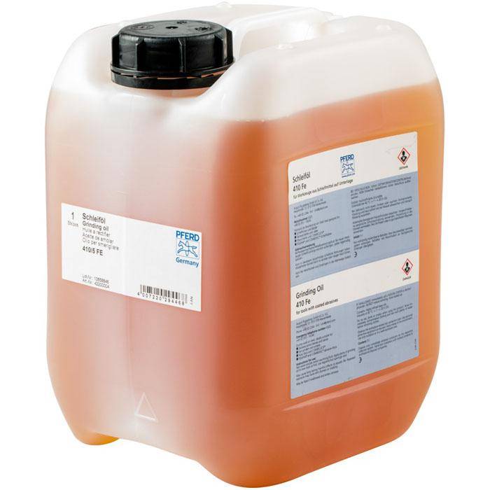 Schleiföl - PFERD - für Stahl, Buntmetall, Edelstahl, Aluminium - VE 5 l - Bezeichnung 410/5 Fe - Verwendung für Stahl