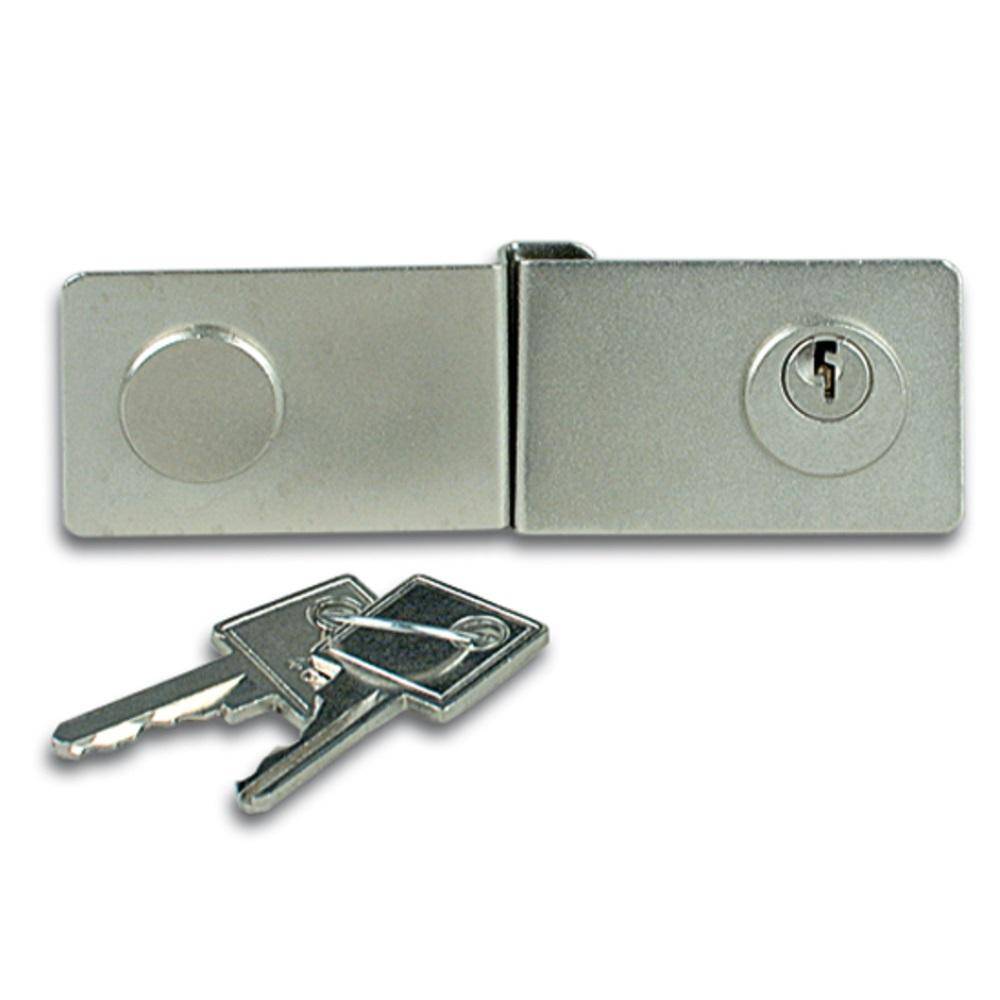 Glastürschloss 2-teilig mit Anschlag - messing - Anschlag 31 x 49 mm - Glasstärke 4 bis 8 mm - gleichschließend