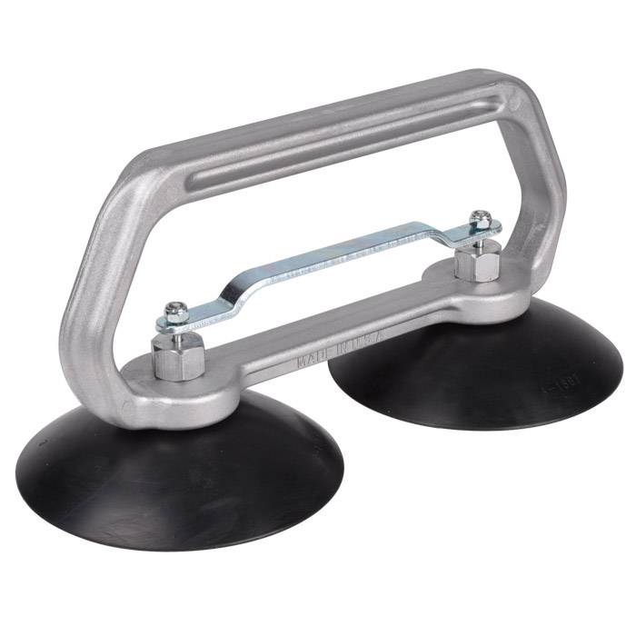 Saugheber - mit 2 Saugscheiben - Aluminium/Vollgummi - Saugscheiben-Ø 130 mm - Tragkraft 60 kg