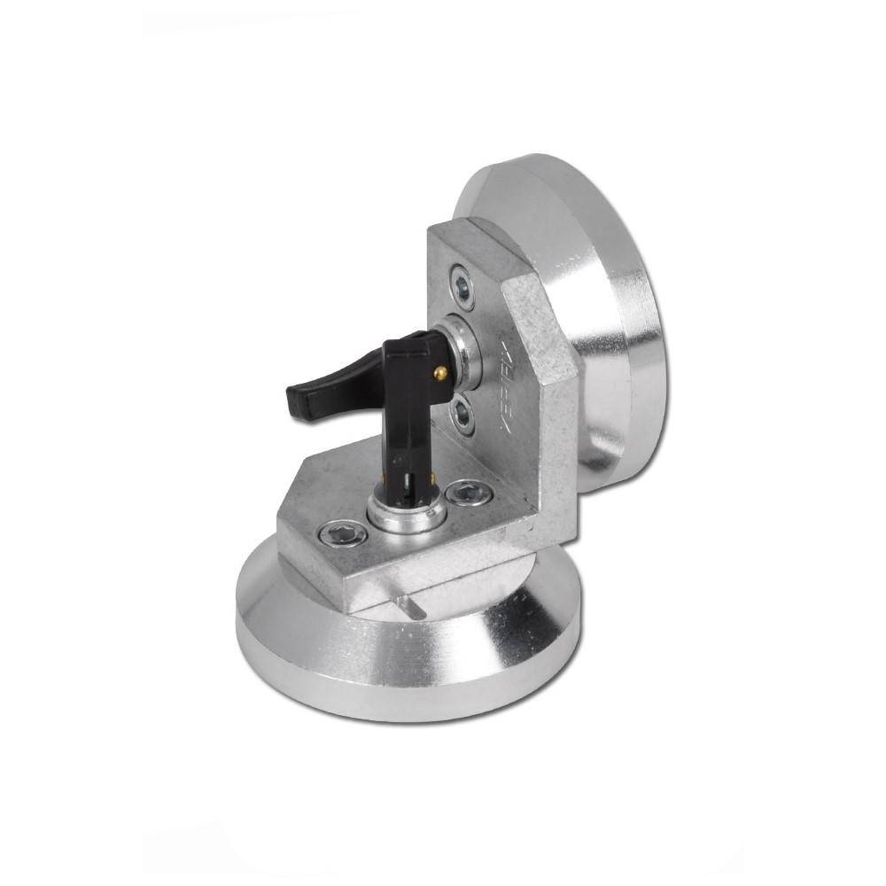 Winkelsauger Verifix® 90° - 2 Saugscheiben mit Ø 55 mm - Maße 75 x 76 x 75 mm