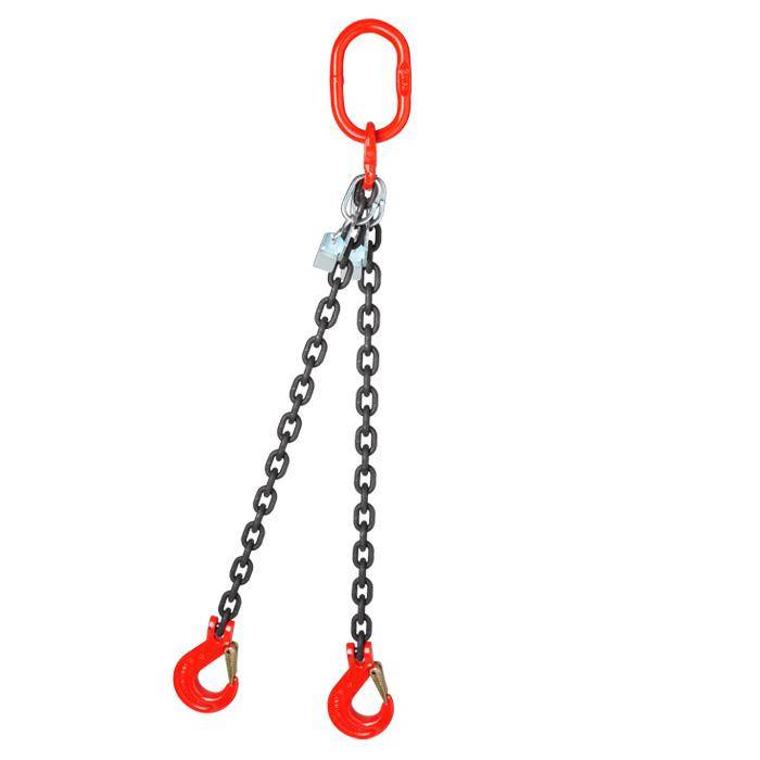 Anschlagketten - 2 strängig - Nutzlänge 1m Traglast max. 11,20 t - gemäß DIN EN 818-4, GK 8
