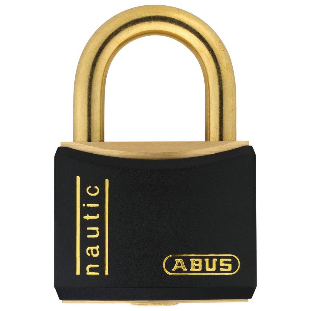 Abus Zylinder-Vorhangschloss Messing Serie T84MB, Typ T84MB/40 nautic, schwarz