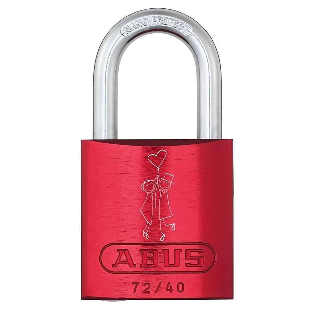Vorhängeschloss - Modell 72 LoveLock - zum Absichern von Wertgängenständen oder Bereiche - SL 6 - SB 39 - BB 20 - BH 27 - BS 6,5 - SS 19 - SH 74 mm