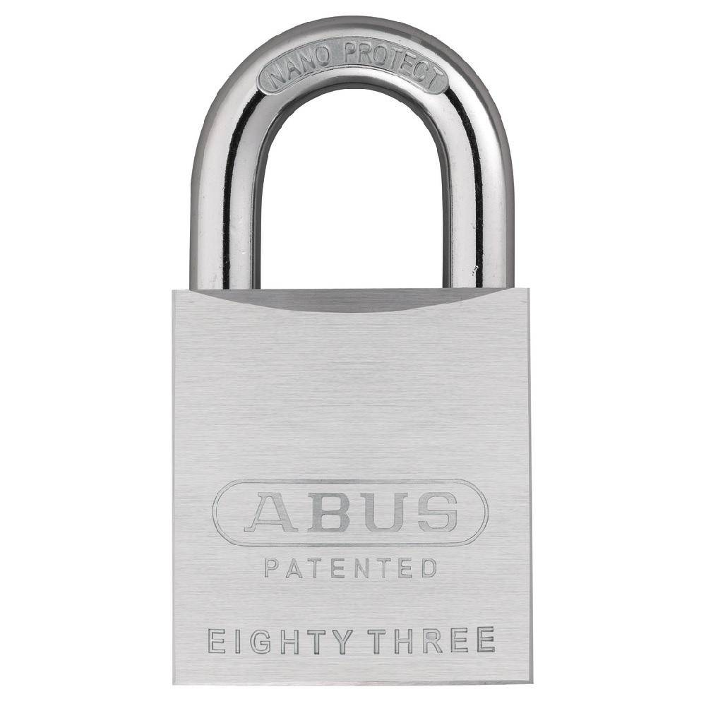Vorhängeschloss - Modell 83/45 EC550 gl & gl.lt.M. - bei hohem Diebstahlrisiko - Modell 83/50 EC550 gl. - Breite a 47 mm - Höhe f 85 mm - Lichte Bü