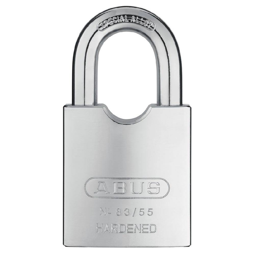 Vorhängeschloss - Modell 83/45 EC550 gl & gl.lt.M. - bei hohem Diebstahlrisiko - Modell 83/50 EC550 gl. - Breite a 48 mm - Höhe f 88 mm - Lichte Bü