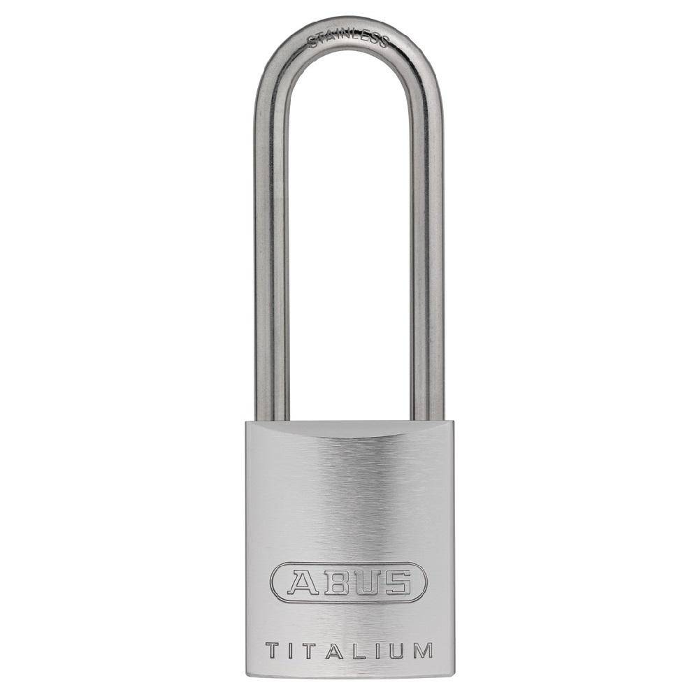 Vorhängeschloss - Modell 86TI/45 ohne Zylinder - bei hohem Diebstahlrisiko - Modell - 86TIIB/45HB80 ohne Zyl. - breite a 46,5 mm - höhe f 145 mm -