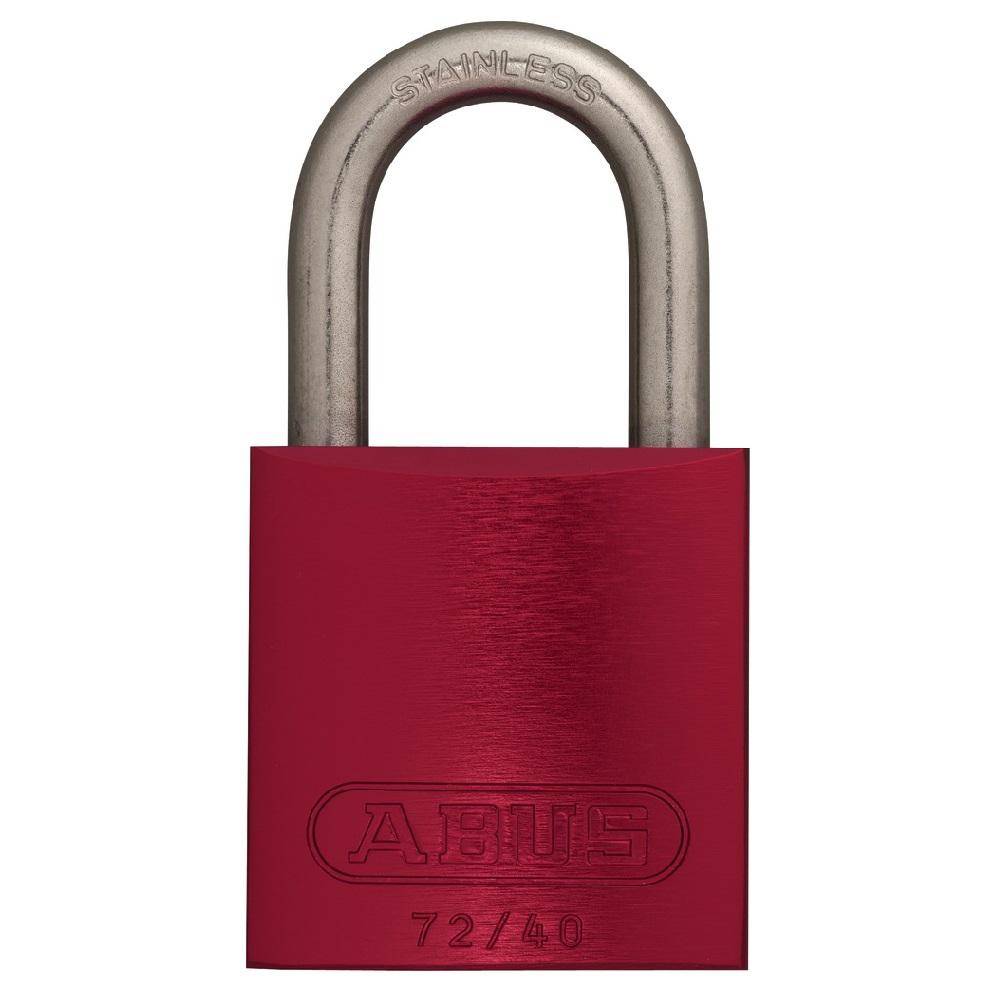 Vorhängeschloss - 72IB/40 color gl. - Bügel aus rostfreiem Edelstahl - Modell - 72IB/40 color rot - Breite 39 mm - Höhe 74 mm - LB 27 mm - LW 20 mm
