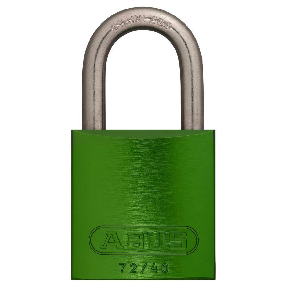 Vorhängeschloss - 72IB/40 color gl. - Bügel aus rostfreiem Edelstahl - Modell - 72IB/40 color grün - Breite 39 mm - Höhe 74 mm - LB 27 mm - LW 20