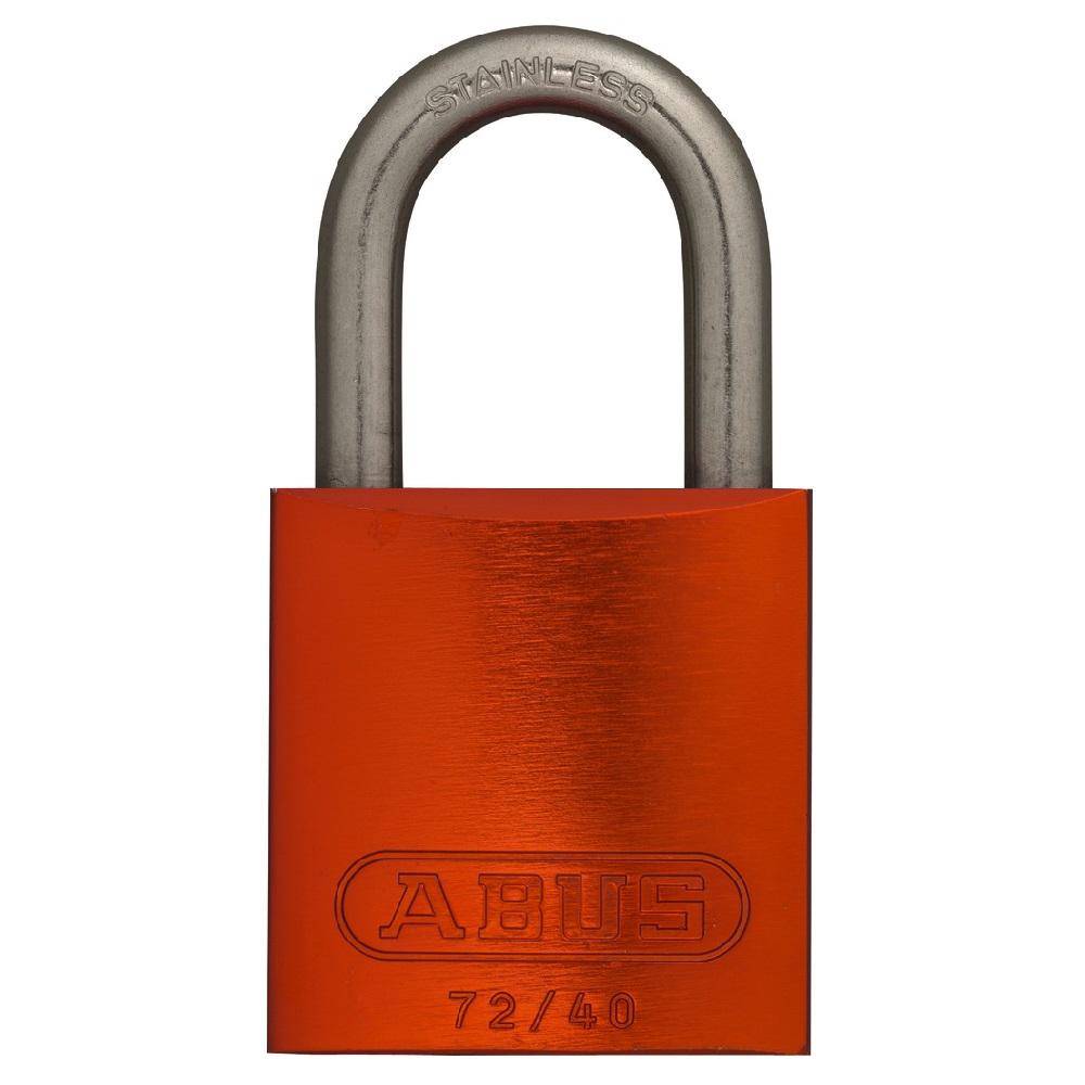 Vorhängeschloss - 72IB/40 color gl. - Bügel aus rostfreiem Edelstahl - Modell - 72IB/40 color orange - Breite 39 mm - Höhe 74 mm - LB 27 mm - LW 20