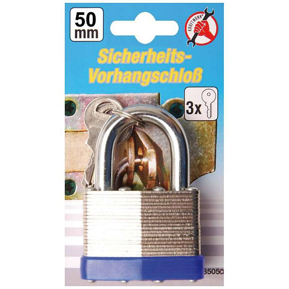 Sicherheits-Vorhängeschloss - inkl. 3 Schlüsseln - 50 mm