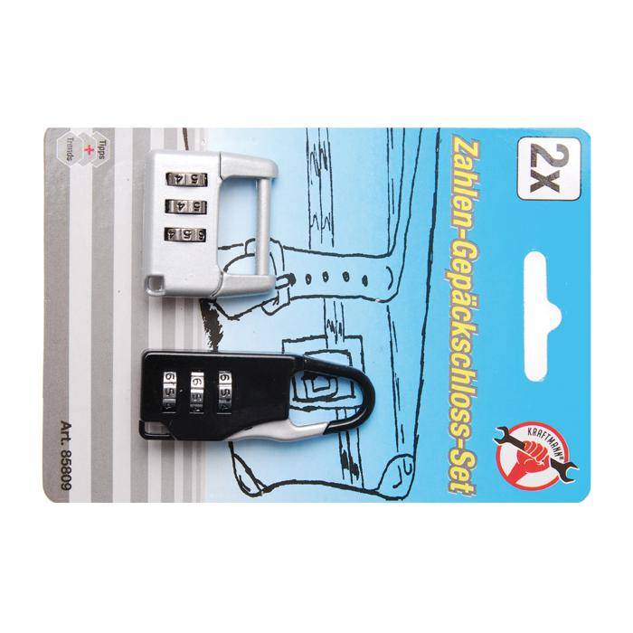 Zahlen Gepäckschloss Satz - für z.B. Koffer geeignet - 2-tlg.