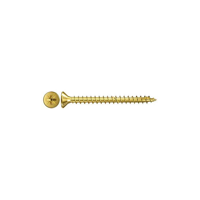 Spanplattenschraube FPF-SZ YZP - GewindeØ 4,0 mm - Länge 70 mm - Gewindelänge Teilgewinde 42 mm - Antrieb PZ2 - VE 200 Stück - Preis per VE