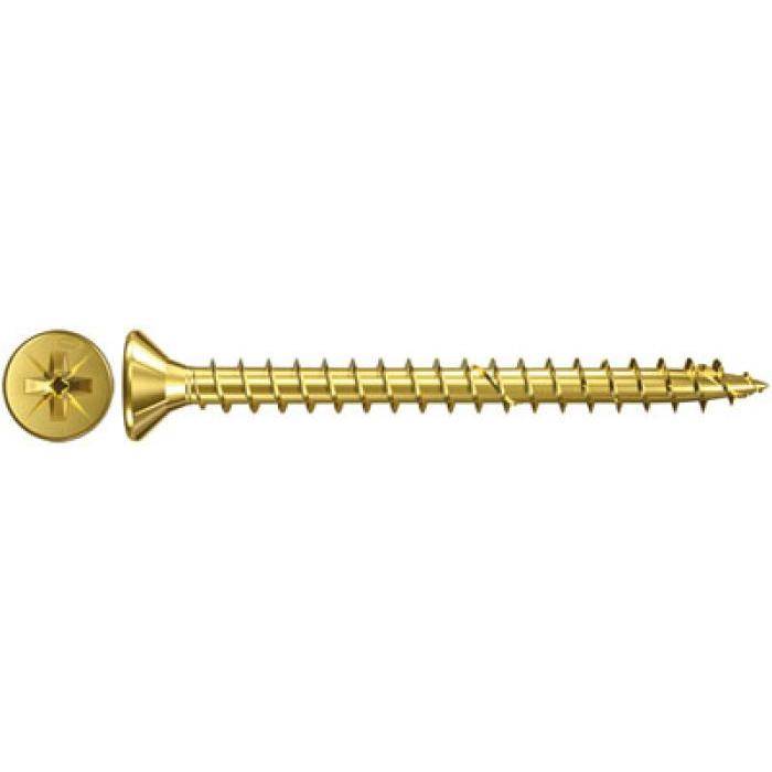 Spanplattenschraube FPF-SZ YZF - GewindeØ 6,0 mm - Länge 60 mm - Gewindelänge Vollgewinde 55 mm - Antrieb PZ3 - VE 100 Stk.