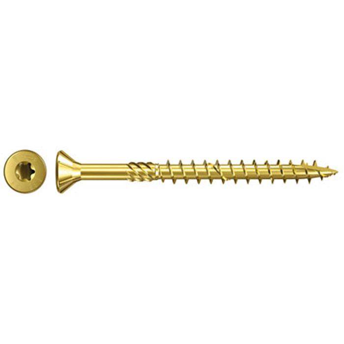 MDF-Plattenschraube FDF-ST YZP- Gewinde Ø 3,5 mm - Länge 40 mm - Gewindelänge Teilgewinde 24 mm - Kopfdurchmesser 7 mm - Kopfhöhe 2,1 mm - Antrieb