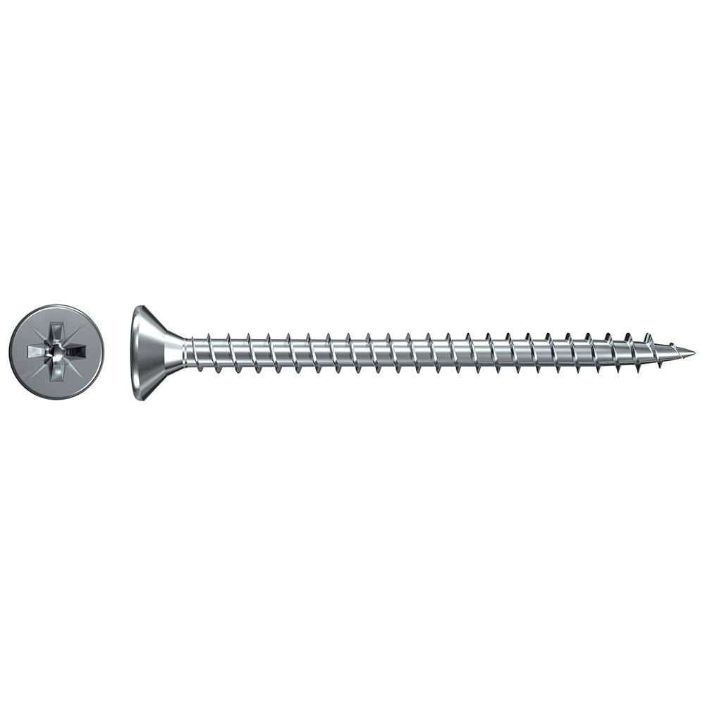 Spanplattenschraube FSPII - Gewinde Ø 3,0 x 12 mm - Senkkopf - blauverzinkt - Kreuzschlitz PZ1 - Vollgewinde - VE 1000 Stück - Preis per VE