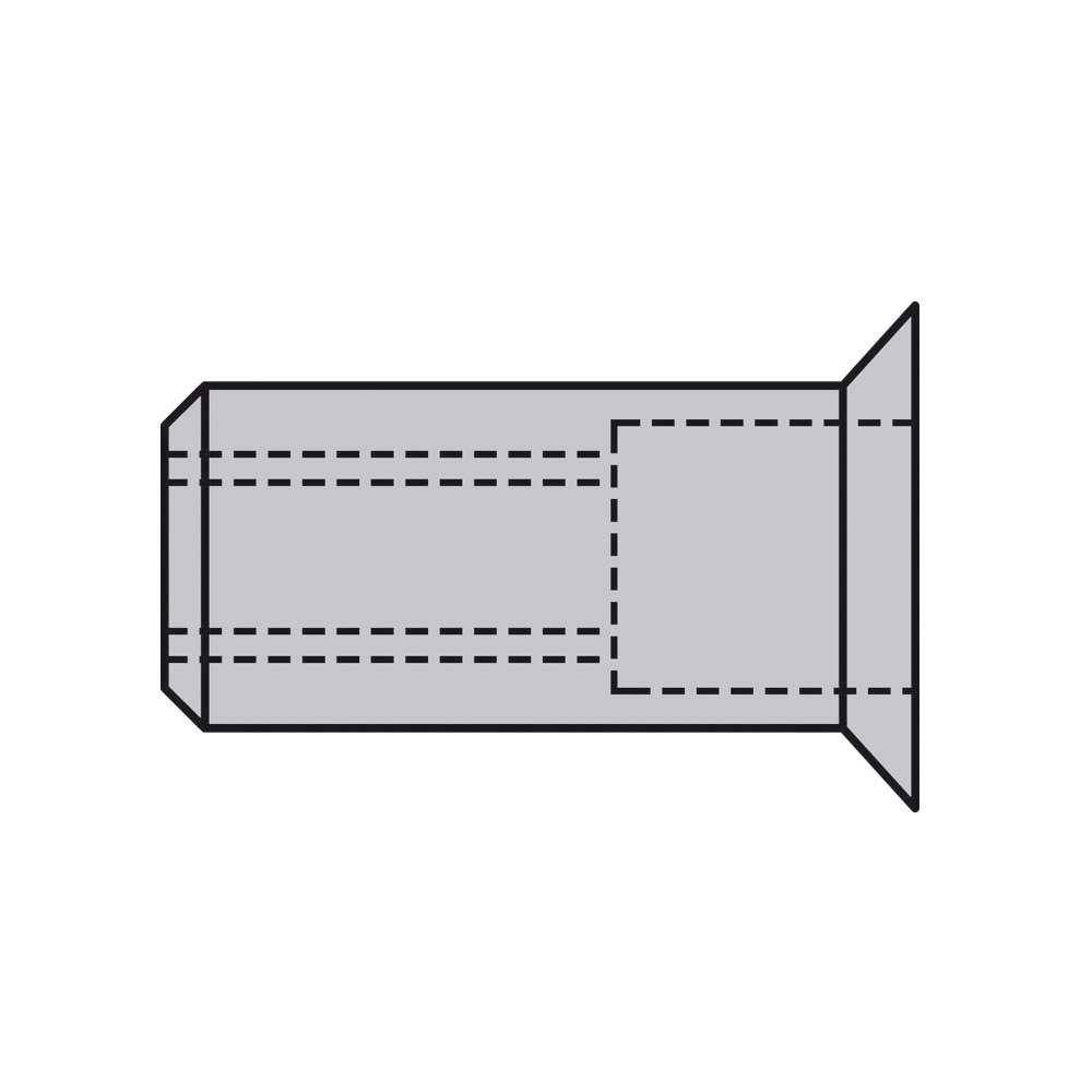 CAP® Blindnietmuttern GESIPA® - Alu - Senkkopf (90°) - M 4 x 6 x 16 mm - 500 Stück - Preis per VE