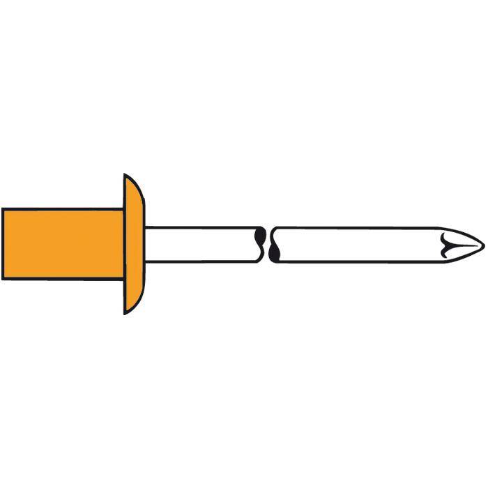 Ein Bleistift mit orangefarbenem Griff, dessen Spitze vom Schaft getrennt ist, auf weißem Hintergrund dargestellt.