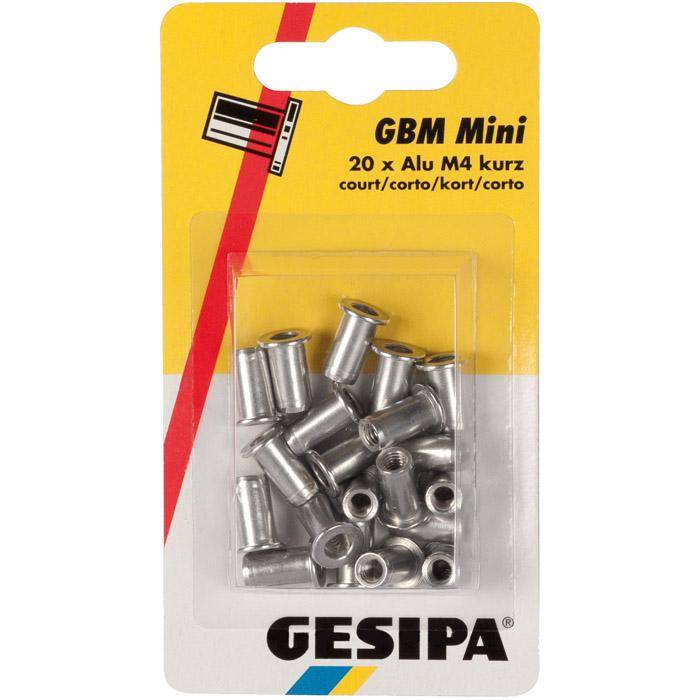 Blindnietmuttern GESIPA® - Mini-Pack - Alu - M4x6x11 - 20 Stück