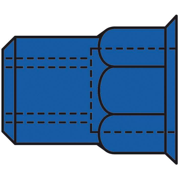 Blindnietmuttern - Stahl Teilsechskant - Kleinkopf - M4x6x11 mm - 500 Stück