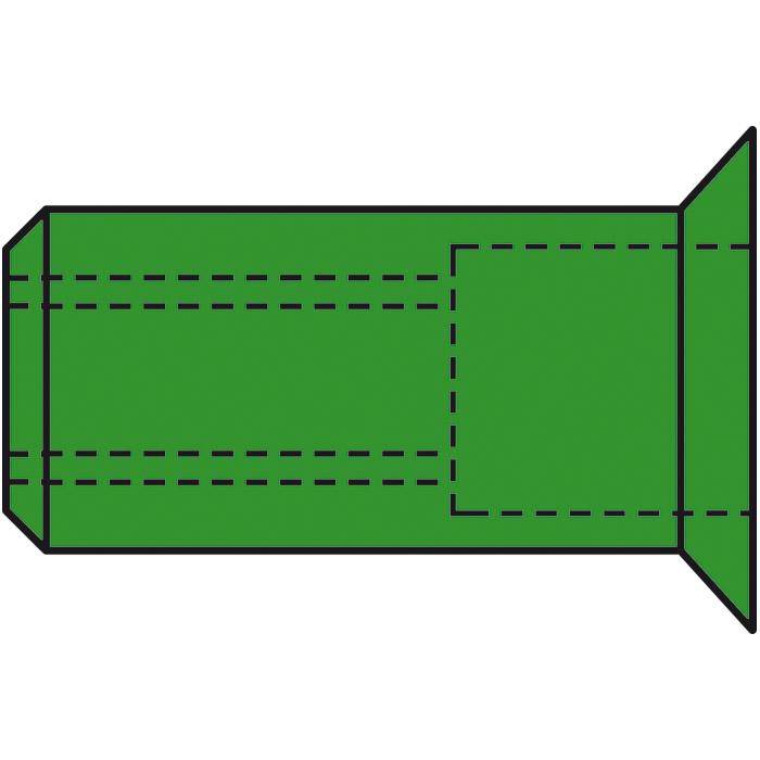 Blindnietmuttern GESIPA - Edelstahl A4 - Senkkopf - M4x6x12 mm - 500 Stk.