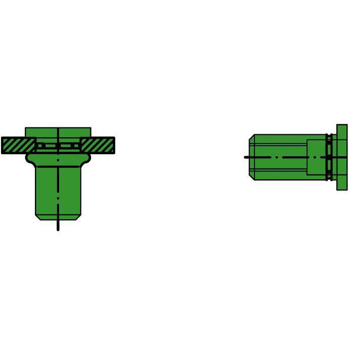 Blindnietmuttern GESIPA - PolyGrip® - Edelstahl - M6x9x18 mm - 250 Stück - Flachrundkopf
