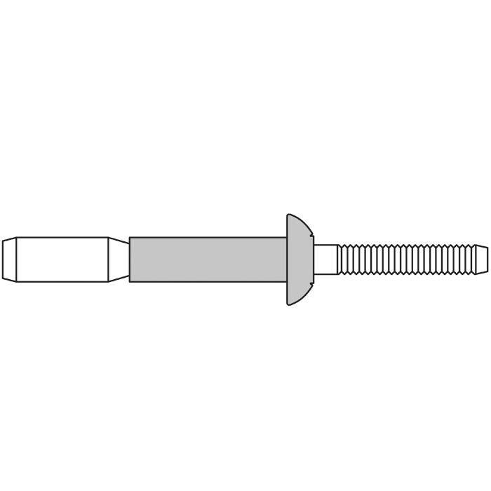 Blindniete MEGA GRIP® - Alu/ Alu - Ø4,8x14 mm - standard - 250 Stück