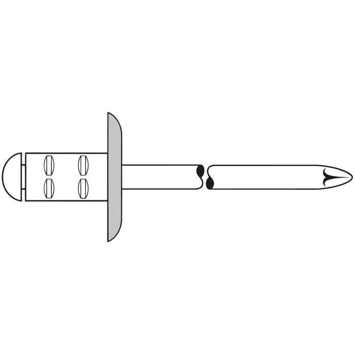 Blindniete SolarGrip® - Alu/Stahl - Ø 6,4x14 - 250 Stück