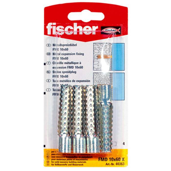 Metallspreizdübel FMD - Inhalt 8 x Metallspreizdübel - Bohrernenn Ø 6-7 mm - Dübellänge 32 mm - Schraube Ø 5-6 mm - min. Bohrlochtiefe 38 mm - V