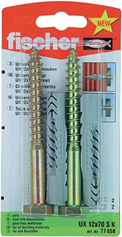Fischer Universaldübel UX 12 x 70 S mit Schraube
