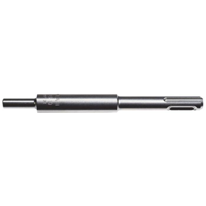Metallbohrfutteradapter mit rundem Schaft und Schlitzende auf weißem Hintergrund.