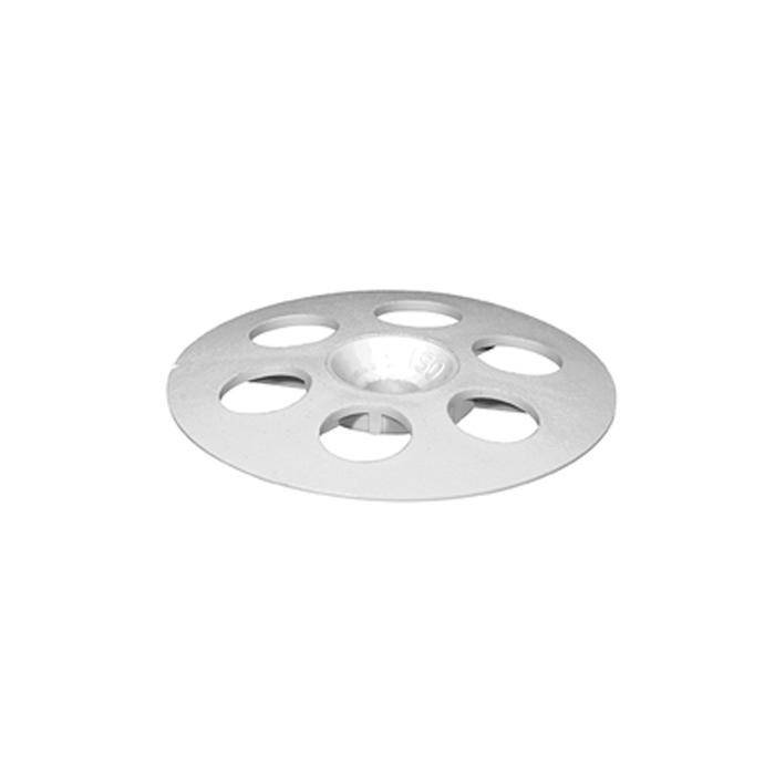 Dämmstoffteller - Teller-Ø 60 mm - Tellerhöhe 7 mm - Durchgangsloch 8 mm - Blechstärke - VE 100