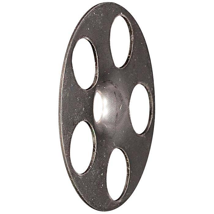 Dämmstoffteller - Teller-Ø 36 mm - Tellerhöhe 3 mm - Durchgangsloch 5 mm - Blechstärke - VE 100