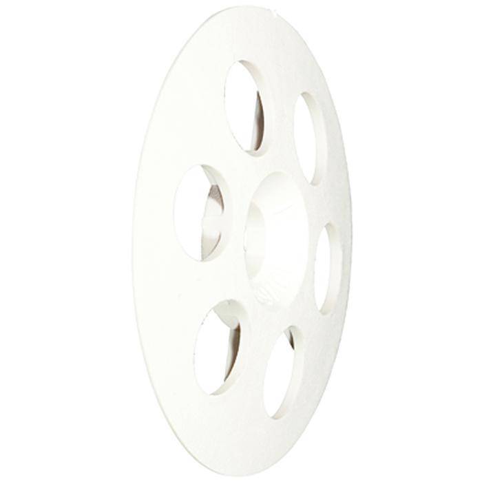 Dämmstoffteller - Teller-Ø 60 mm - Tellerhöhe 7 mm - Durchgangsloch 10,5 mm - Blechstärke 0,5 mm - VE 50 Stück - Preis per VE