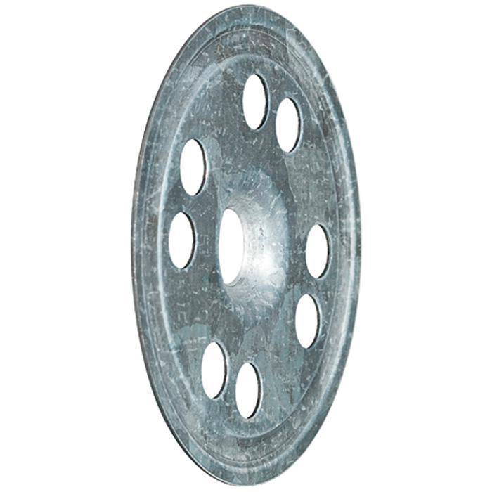 Dämmstoffteller - Teller-Ø 70 mm - Tellerhöhe 3 mm - Durchgangsloch 10,5 mm - Blechstärke - VE 50 Stück - Preis per VE