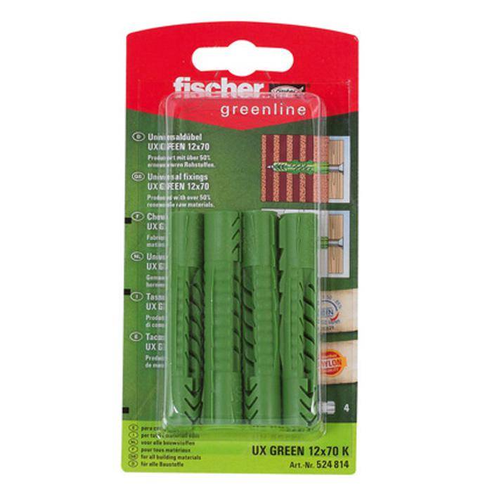 Universaldübel UX GREEN 12x70 K - ohne Rand - SB-Karte