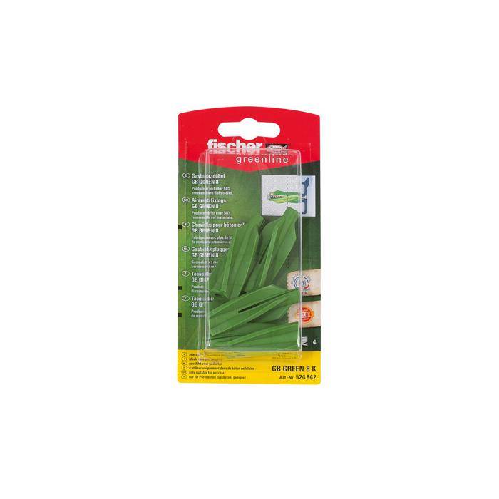 Gasbetondübel GB GREEN - Bohrernenn Ø 8 mm - Material Nylon