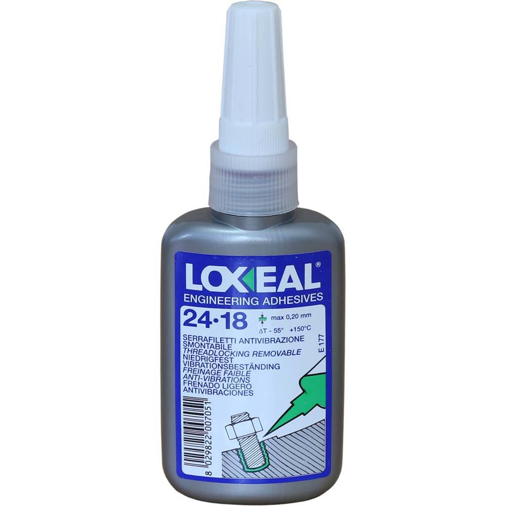 Schraubensicherung "Loxeal 24-18" - max. Spalt 0,2mm - bis 8Nm - Gewindeverbindungen - M 24 - Viskosität - 1000 MT (mittel Tixotrop) - Farbe: purpur