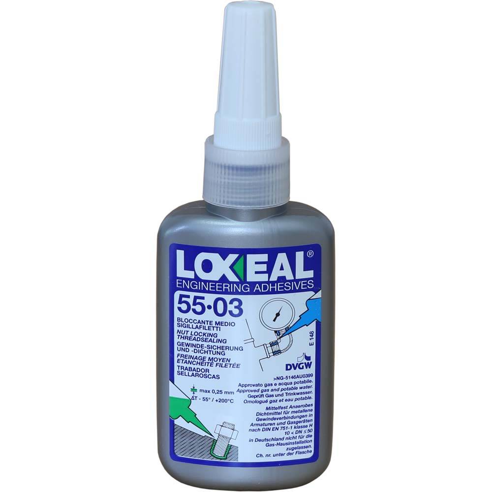 Schraubensicherung - Typ Loxeal 55-03-050 - max. Spalt 0,25mm - bis 22Nm - Gewindeverbindungen - M 36 - Viskosität - 2000-7500 MT (mittel Tixotrop)